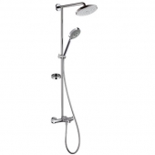 汉斯格雅（Hansgrohe） 飞雨 220Air Power 空气注入式淋浴管 带恒温浴缸龙头，带皂碟 27215A 三速出水