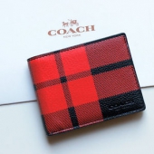 蔻驰（COACH） 男士真皮对折钱包 小牛皮制作 外观骚气