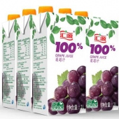 汇源 果汁 青春版100%葡萄汁 1L*5盒