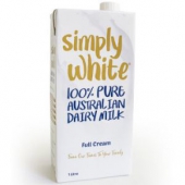 Simply white 全脂UHT牛奶1箱 1L*12盒*3件