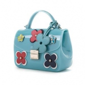 FURLA 芙拉 Bon Bon 花朵迷你斜挎果冻包 802328 水蓝色
