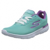 Skechers 斯凯奇 GO RUN 400系列 女 轻质跑鞋 14351/TLPR 蓝绿色/紫色