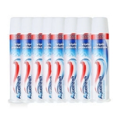 Aquafresh 水晶莹 真空按压直立式三色立体牙膏 100ml*8
