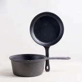 当当优品 手工铸铁两用小奶锅 22cm 手工铸造