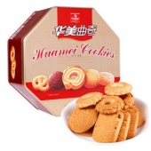 限地区：华美 曲奇饼干 零食品糕点小吃 (金罐) 454g