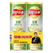 Lay's 乐事 无限薯片 翡翠黄瓜味 104g*2桶 折8.85元（17.7,2件5折）