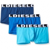 迪赛 Diesel Shawn Logo 弹力棉 男Trunk平角内裤 3条装