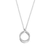 SWAROVSKI 施华洛世奇 Exact 银色双环形吊坠项链 5194452