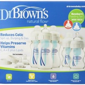 限中亚Prime会员： Dr Brown's 布朗博士 Natural Flow 宽口径奶瓶套装