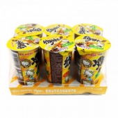 Meiji明治  欣欣杯香蕉巧克力味酱饼干条50g*6杯+森永 嗨啾酸酸哒12粒条装57g