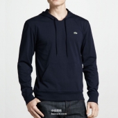 限M码，Lacoste 法国鳄鱼 男士纯棉卫衣 带兜帽 $43.35 到手￥315