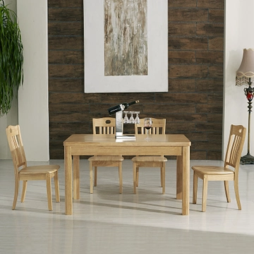 禧乐菲 简约实木餐桌椅组合 1.3m 一桌四椅
