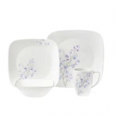 Corelle 康宁餐具 16-Piece Square Jacaranda Dinnerware Set 16件 方盘套装