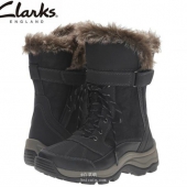 反季囤货！Clarks 其乐 女士加绒真皮中筒靴 新低1.5折$27.99 到手￥355