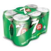 限地区：七喜 碳酸饮料330ml*6听 塑包
