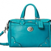 COACH 蔻驰 Crackle Leather Rhyder 24  女士手提包