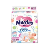 Merries 花王 妙而舒 纸尿裤 适用体重0-5kg NB90片*2件