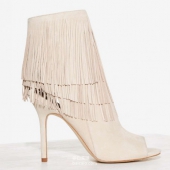 Sam Edelman 女士真皮流苏鱼嘴靴 2色 3.2折 $54.99 到手￥480