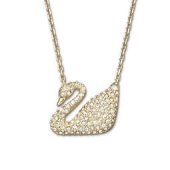 SWAROVSKI 施华洛世奇 经典款密镶仿水晶小号天鹅吊坠 金色