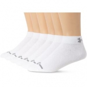 安德玛Under Armour Charged 男款能量棉抗菌保暖速干低帮袜 6双