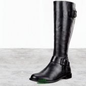 ECCO 爱步 型塑 女士真皮平底长靴 4折$120 到手￥980
