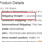美国亚马逊商品怎么看重量？亚马逊怎么看商品重量