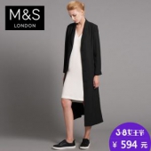 英国马莎 M&S 女宽松款腰带长外套 T509348 AT
