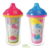 Munchkin 满趣健 Hello Kitty 儿童双层防漏鸭嘴杯 2只装 Prime会员凑单免费直邮含税到手￥52