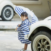 网易严选 海军小斗篷雨衣