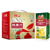 众果 金冠黄元帅苹果汁1L×4盒 礼品装