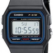 prime会员： Casio 卡西欧 F91W-1 男款数字运动腕表