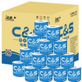C&S 洁柔 布艺圆点系列卷纸 140g*3层*27卷