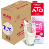 4.08元/L！ 西班牙进口 ATO 艾多 脱脂牛奶 1L*6盒*2件    49元