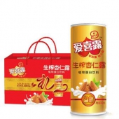 北京 山西福利：爱喜露 生榨杏仁露 植物蛋白饮料 240ml*10罐 整箱 礼盒装