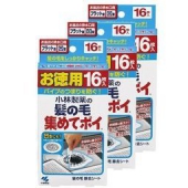凑单品：KOBAYASHI 小林制药 下水道毛发收集魔法贴 16枚x3