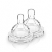凑单品！AVENT 新安怡 新生儿经典宽口径奶嘴 1孔 两只装 折6.6元（16.5,3件4折）