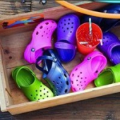 CROCS卡洛驰 Baya Kids 儿童洞洞鞋 玫红色