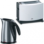 BRAUN 博朗 WK600 电热水壶 1.7L + 博朗 HT400 多士炉