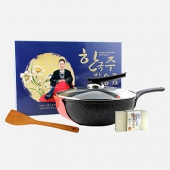 【女王节】Han Geummi韩金美 麦饭石双用不粘锅 30cm（五件套礼盒）