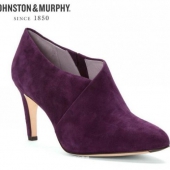 Johnston & Murphy 女士麂皮高跟浅口靴 2色 新低 $59.99 到手￥515