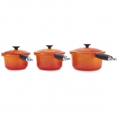 酷彩（Le Creuset） 铸铁珐琅锅 3件套 火山岩色 包直邮中国