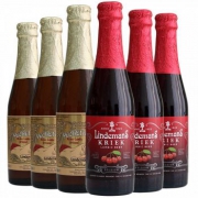 林德曼（樱桃*3/桃子*3）啤酒 组合装250ml*6瓶