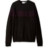 Calvin Klein Merino Color Blocked男士羊毛混纺圆领针织衫
