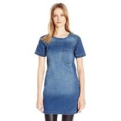 Calvin Klein Jeans Denim T-Shirt with Stud Accents女士短袖上衣