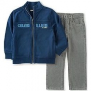 Calvin Klein Logo 男童外套+牛仔裤