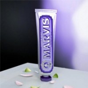 牙膏中的爱马仕！Marvis 玛尔斯牙膏茉莉薄荷紫色款 75ml*3
