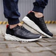 New Balance 580 Deconstructed系列男士黑色光皮版复古跑鞋MRT580DK
