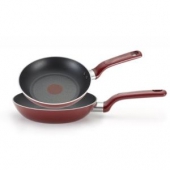 T-fal 特福 C912S2 Excite 热力不粘锅 8英寸和10.25英寸煎锅 2件套 红色*2套