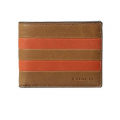 蔻驰（COACH）  Modern Varsity Stripe Slim 男士短款钱包