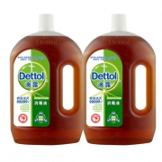 滴露（Dettol） 消毒液 1.8L*2瓶 超值特惠两瓶装 安全温和